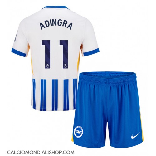 Maglie da calcio Brighton Simon Adingra #11 Prima Maglia Bambino 2024-25 Manica Corta (+ Pantaloni corti)